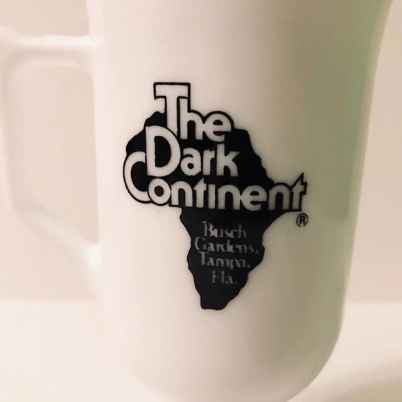 Vtg Busch Gardens The Dark Continent Milk Glass Mug - Picture 10 of 15